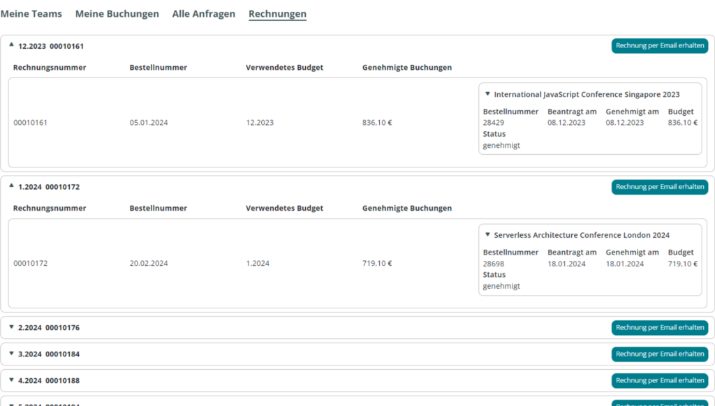 entwickler.de Elevate Rechnung